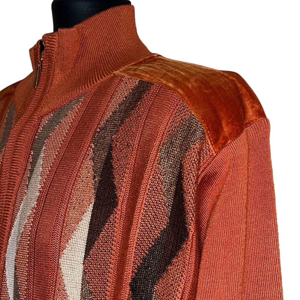 MICHAEL IRVIN ‘88’ Textured Zip Cardigan Sweater~NWT~sz M